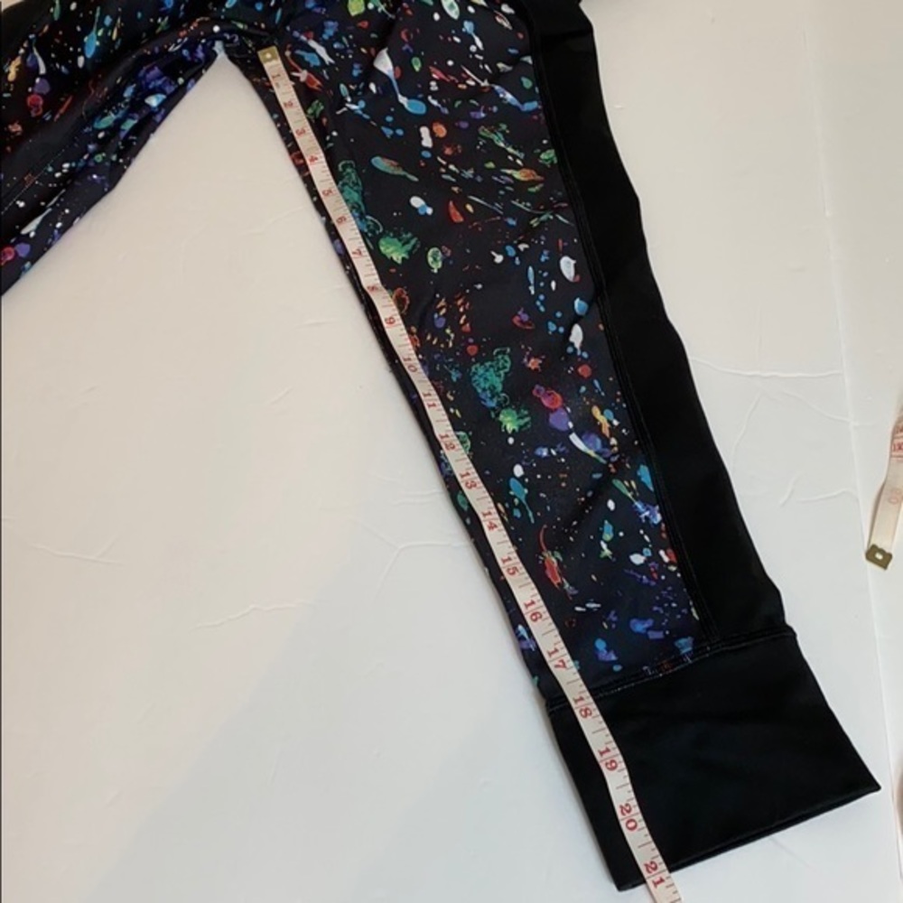 Fabletics Black Leggings with Color Splatter - Picture 6 of 6